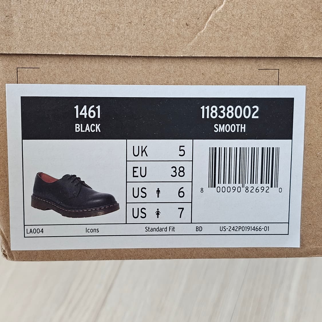 240 UK5 새제품) 닥터마틴 1461 스무스 구두 단화 더비 여자 상품이미지8