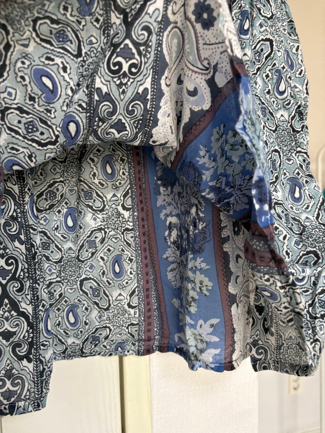 블루 패턴 슬리브리스  상품이미지3