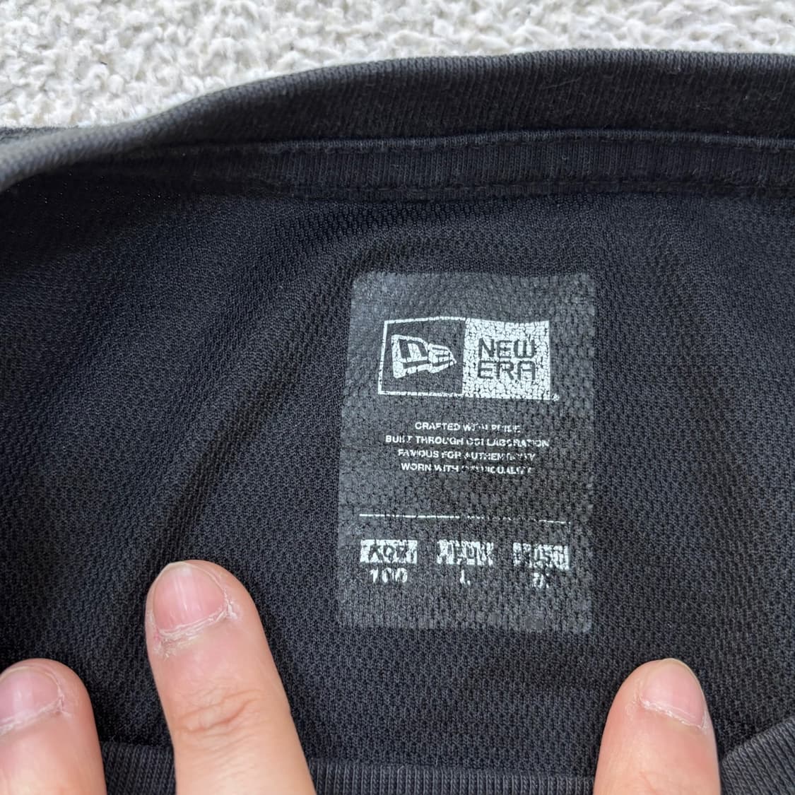 100 뉴에라 블랙 반팔 티셔츠 0408E2 상품이미지3