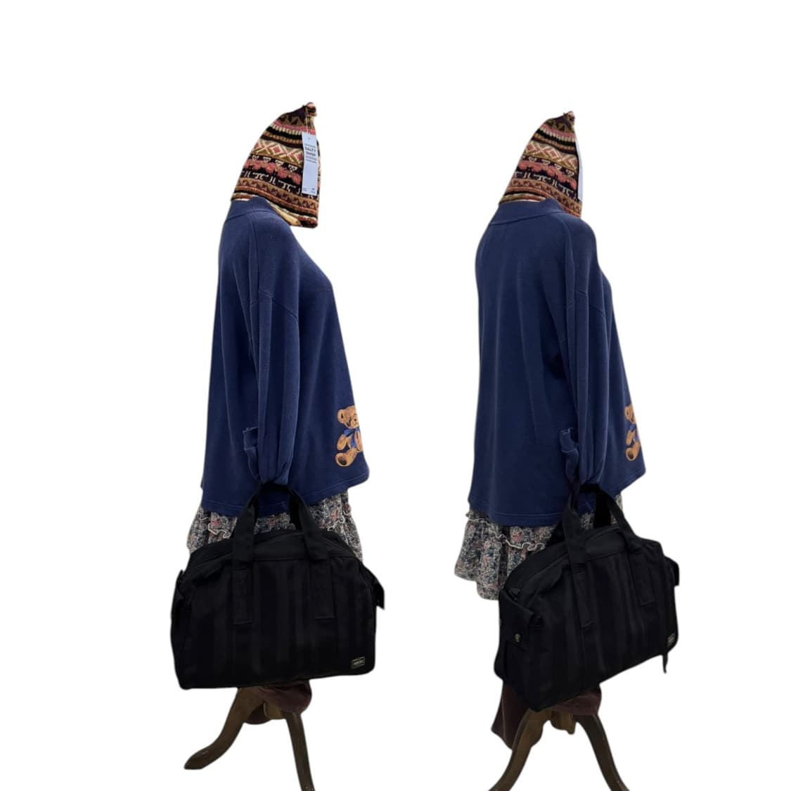 포터 탱고 보스턴백 블랙 (L) 상품이미지10