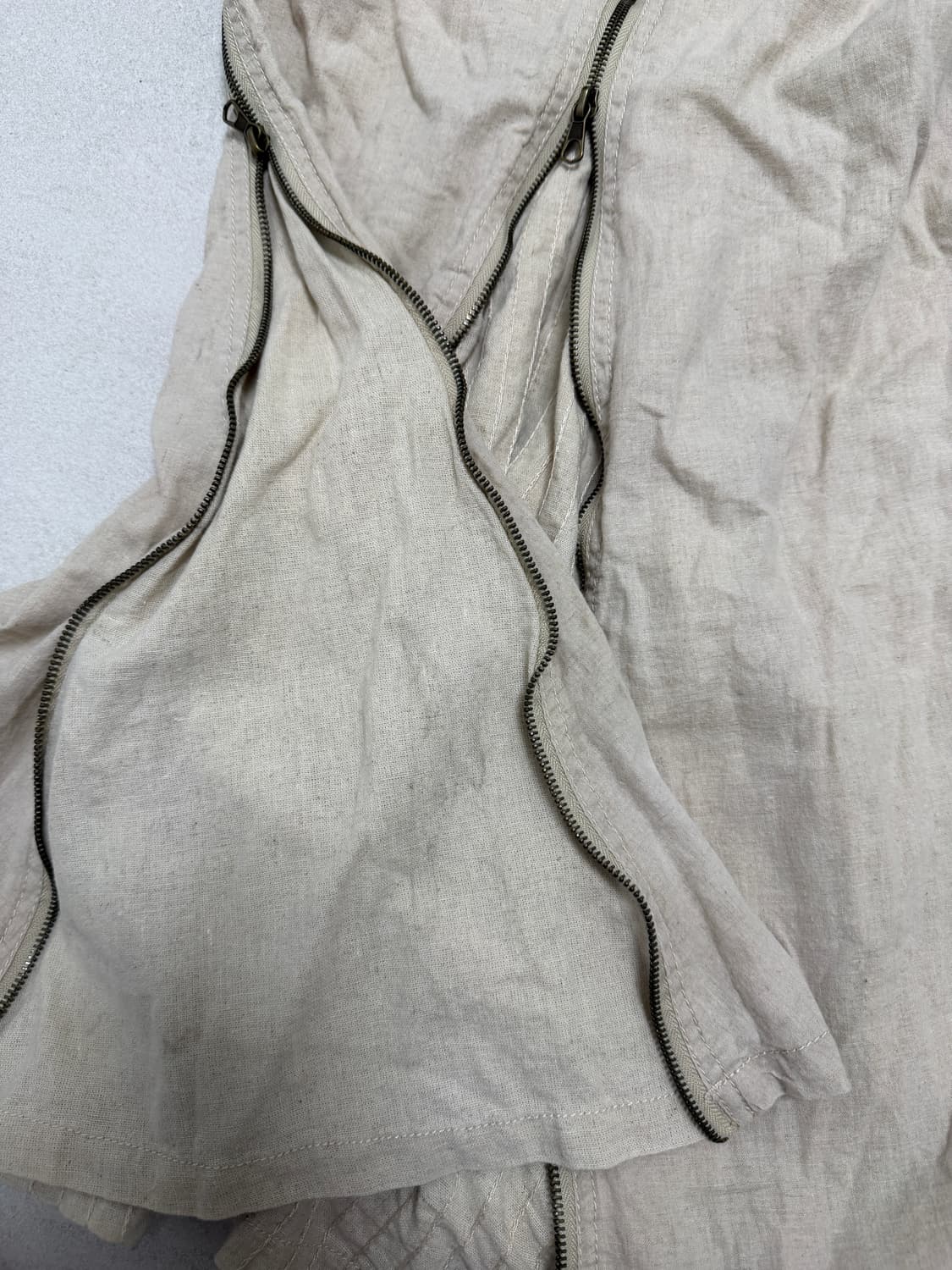 Goa 지퍼 린넨 롱스커트 상품이미지3