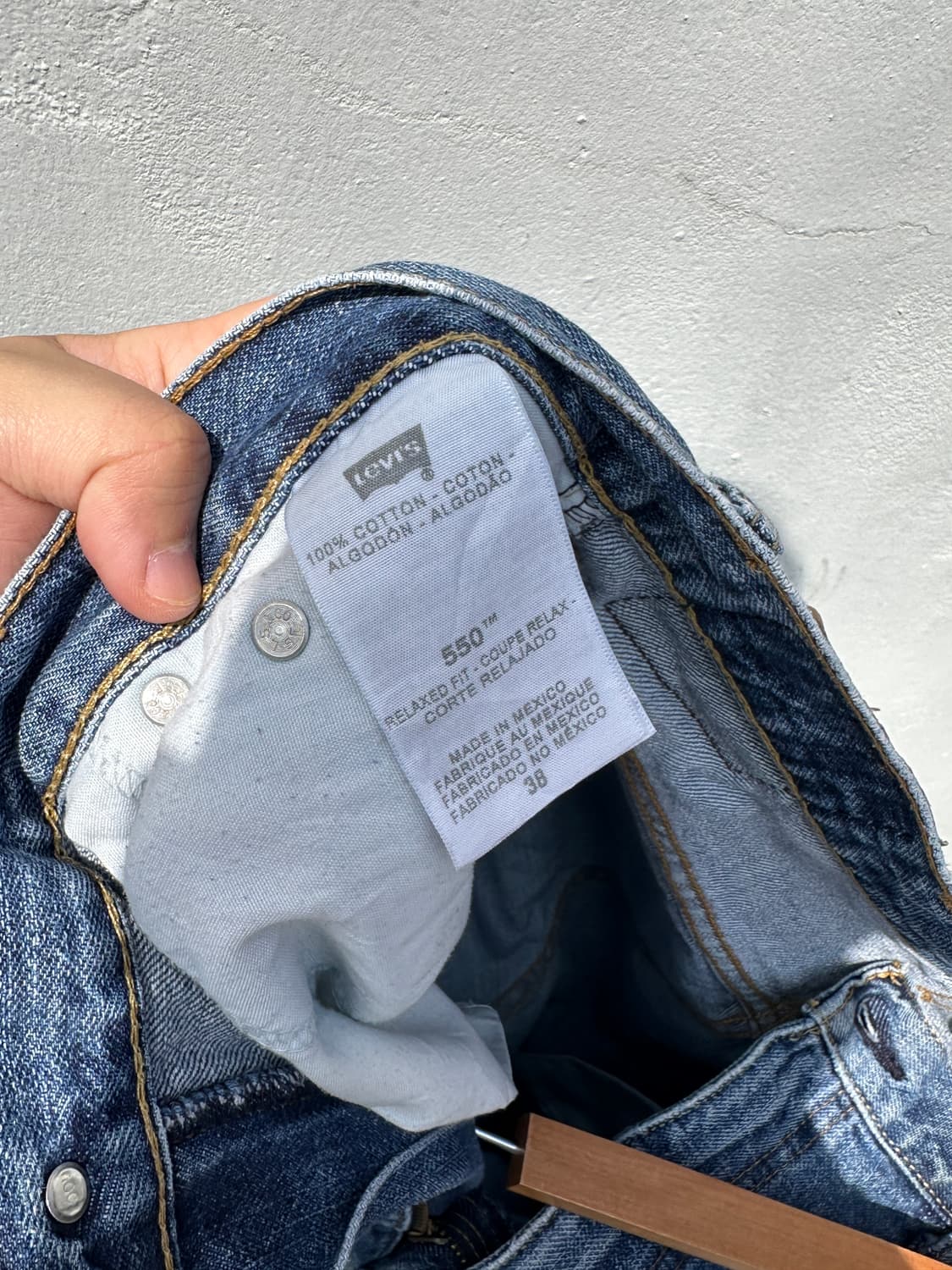[38] 00s 리바이스 550 데님 반바지 Mexico made 상품이미지4