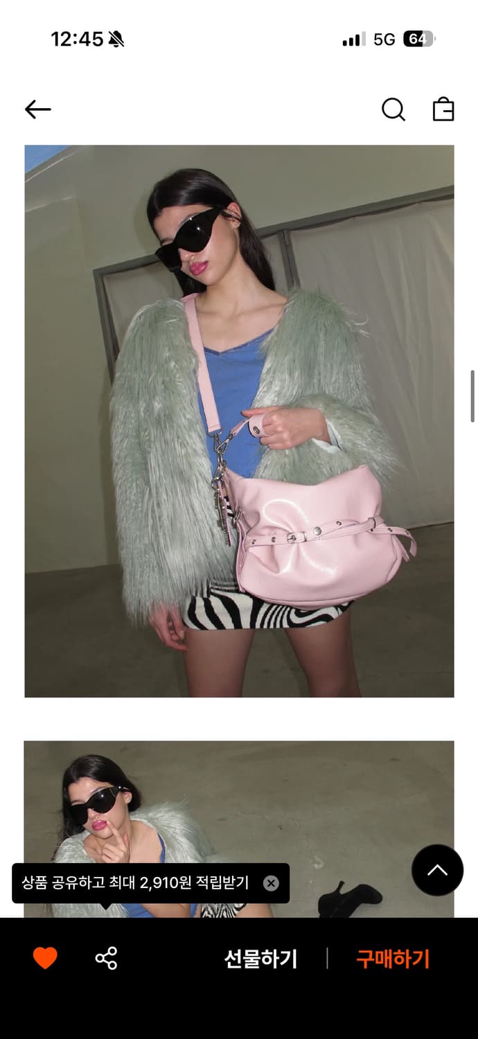 여밈 YEOMIM slouchy bag (pale pink) 상품이미지4