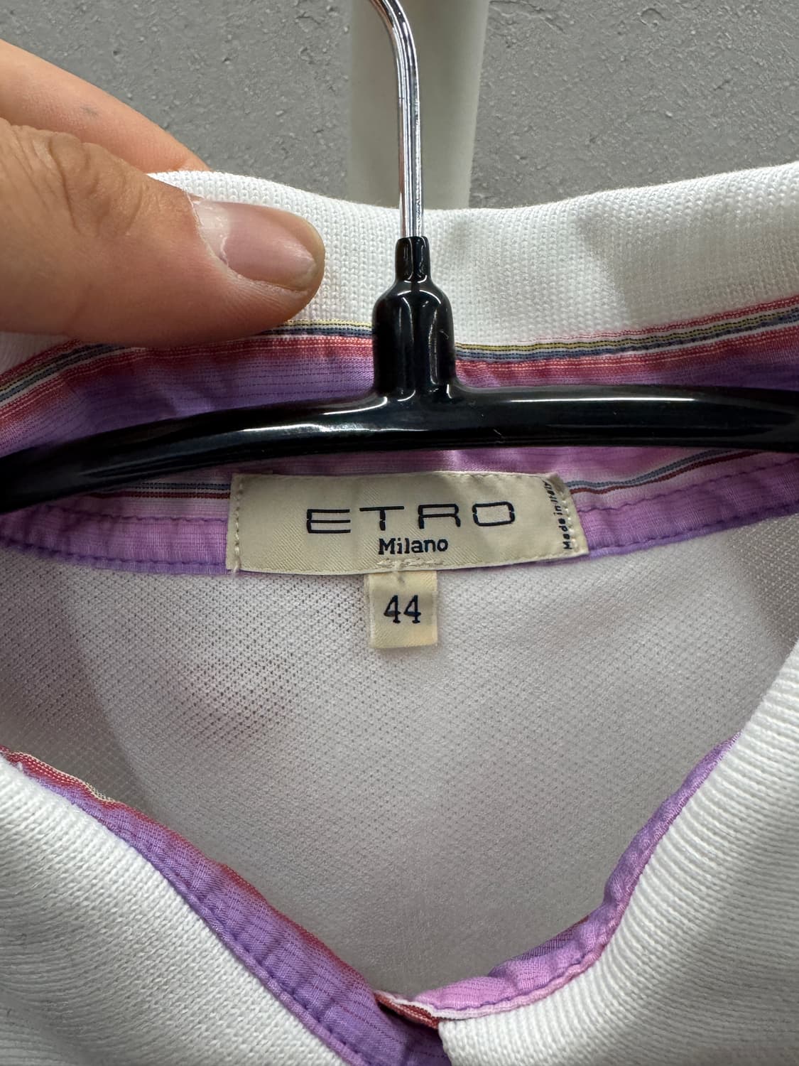 Etro 화이트 카라 반팔 44 상품이미지3