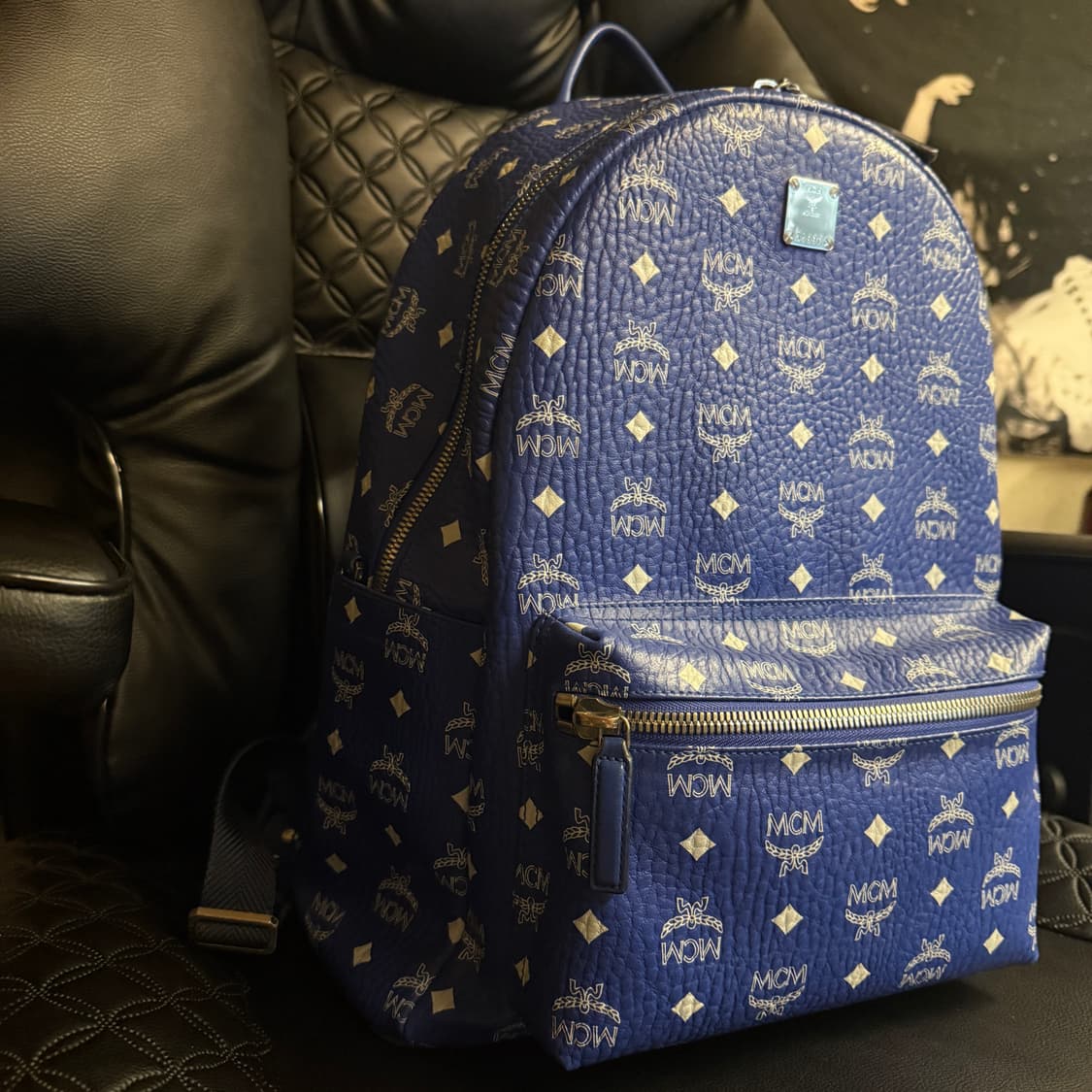 Rare* MCM 백팩 블루 상품이미지1