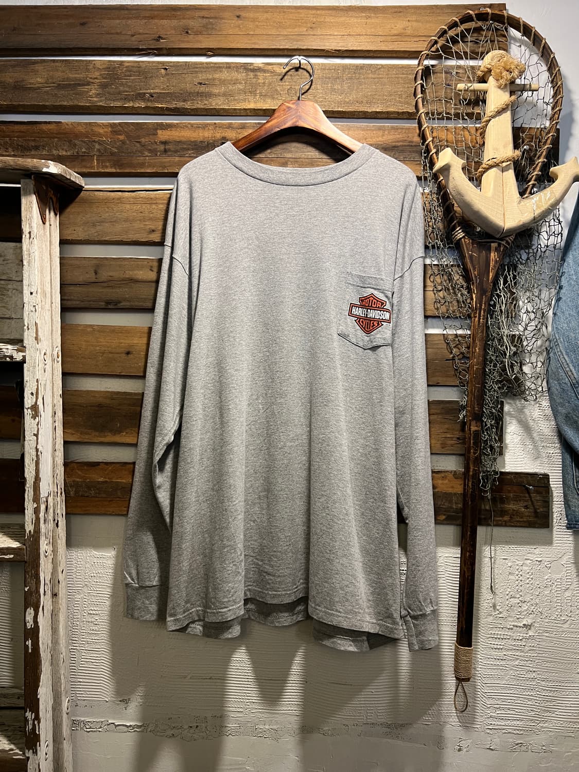 [2XL]00s 할리데이비슨 USA Made 로고 프린팅 롱슬리브 티셔츠 상품이미지6