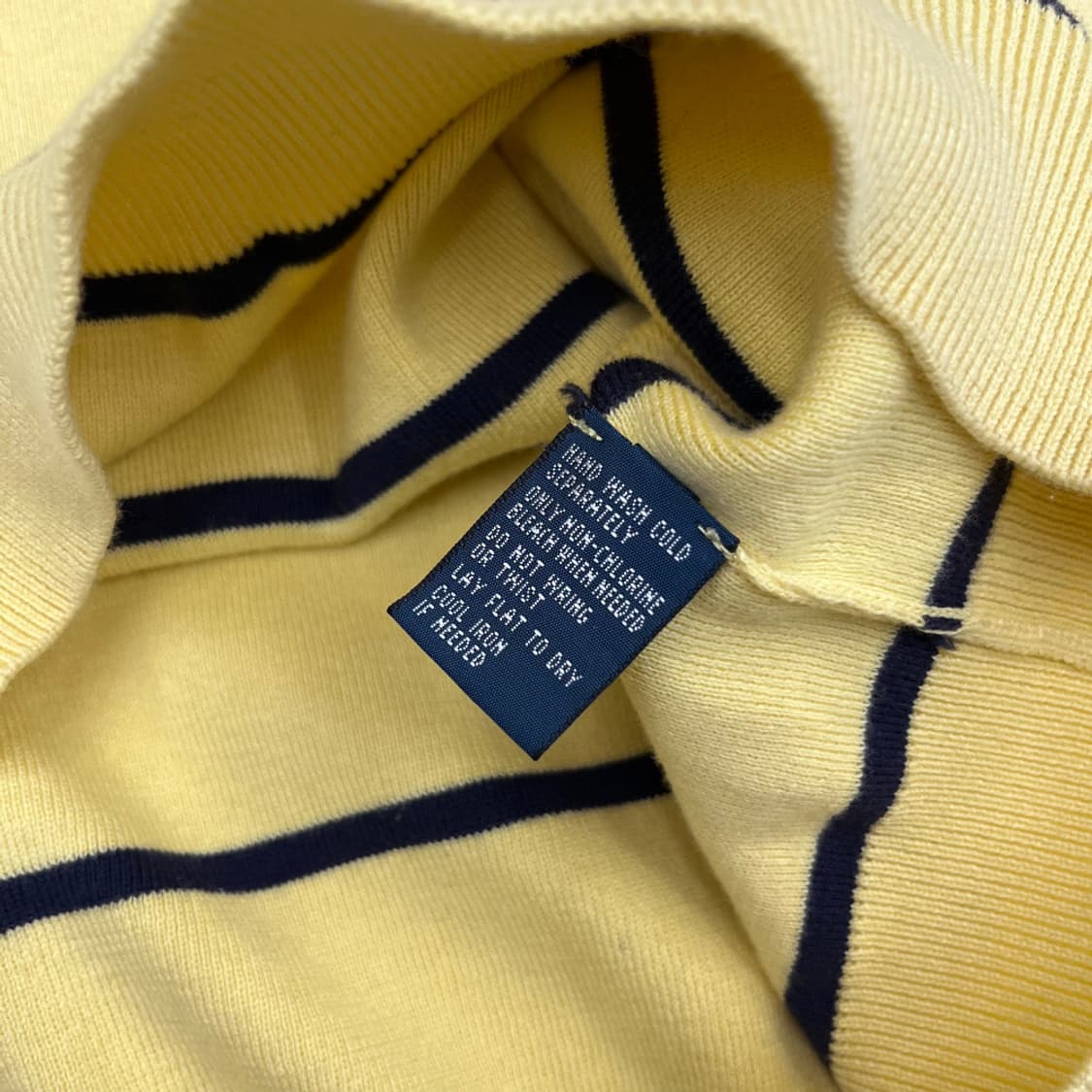 폴로 랄프로렌 블랙포니 피마코튼 옐로우 니트 M 상품이미지5