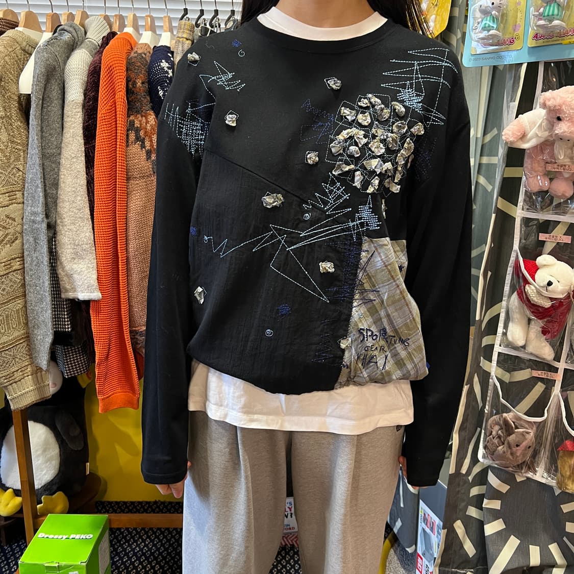 [HAI][Japanese Vintage] 패치워크 티셔츠 상품이미지1