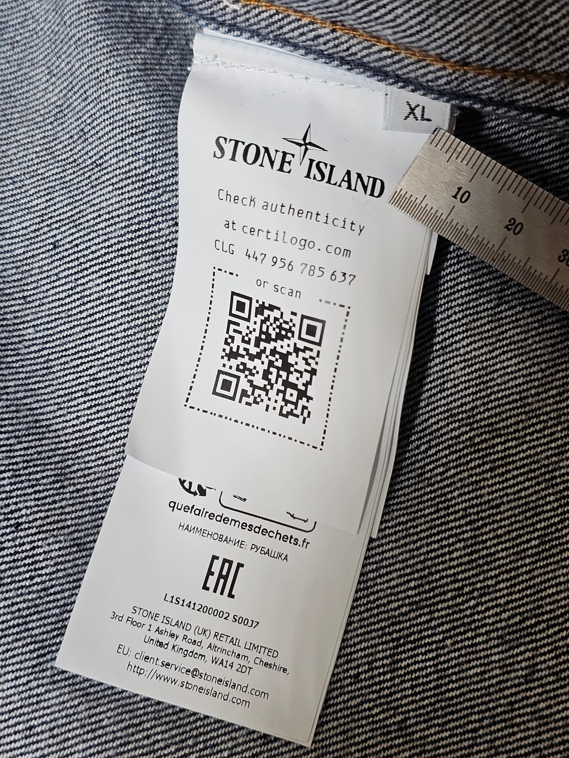 스톤아일랜드 데님 리서치 지퍼 디테일 오버셔츠 26SS (새 상품) 상품이미지6