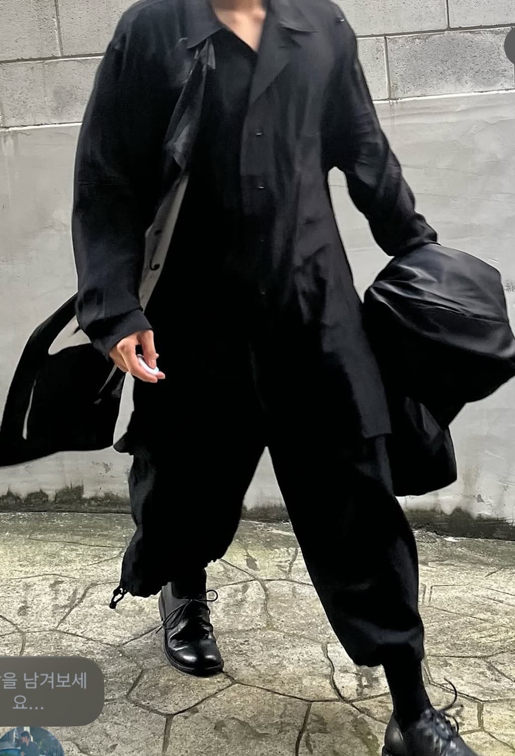 요지 야마모토 뿌르옴므 AW21 페도라 레이디 실크 셔츠 상품이미지6
