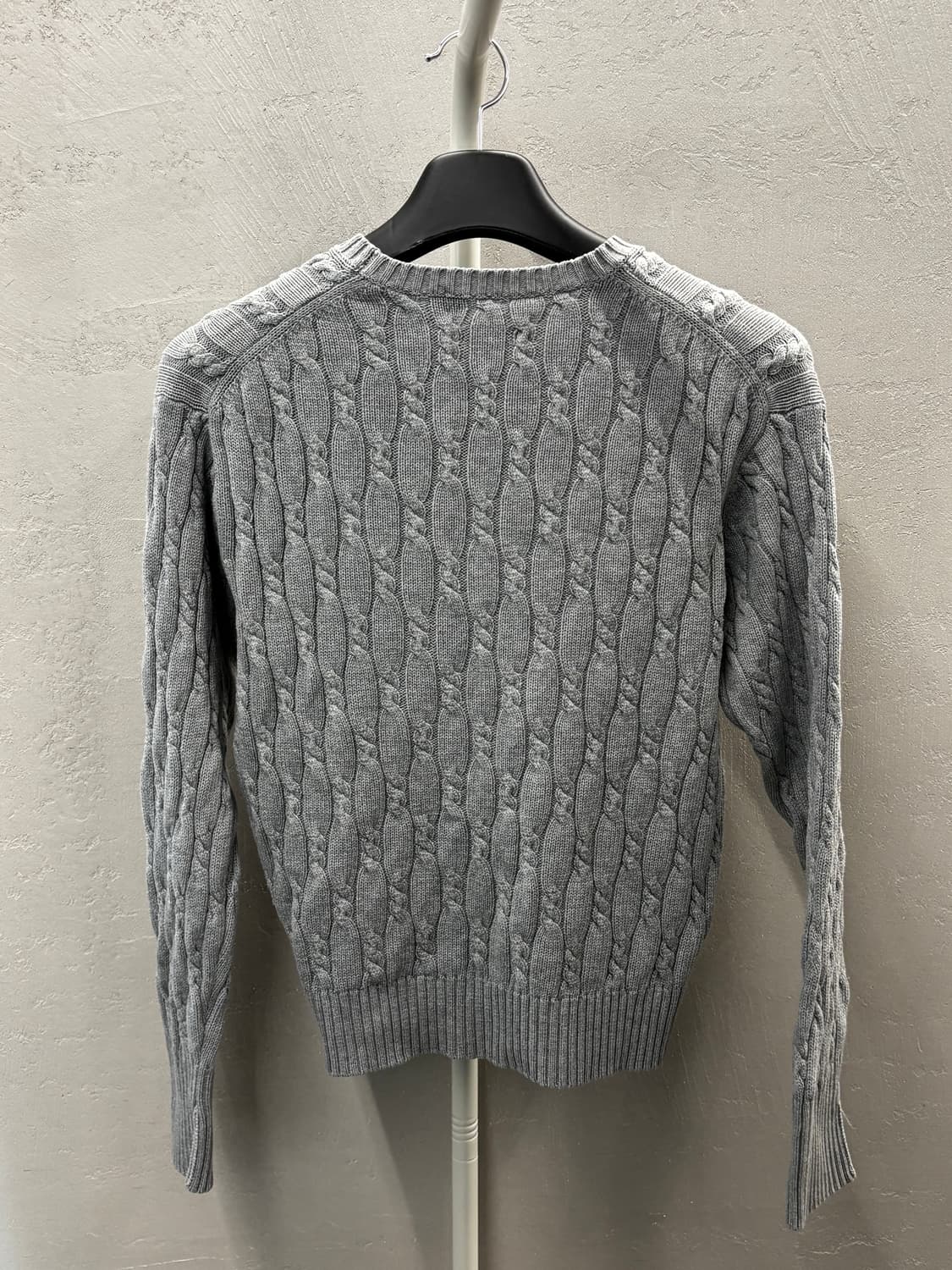 폴로 랄프로렌 케이블 니트 스웨터 그레이 M 상품이미지6