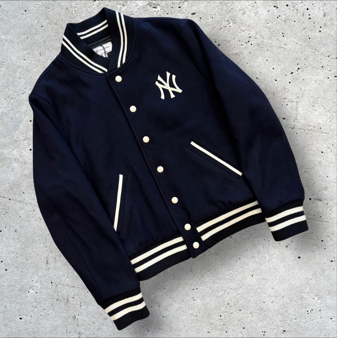 [S] 47브랜드 x 스포티앤리치 네이비 스타디움 비시티 자켓 D59 상품이미지1