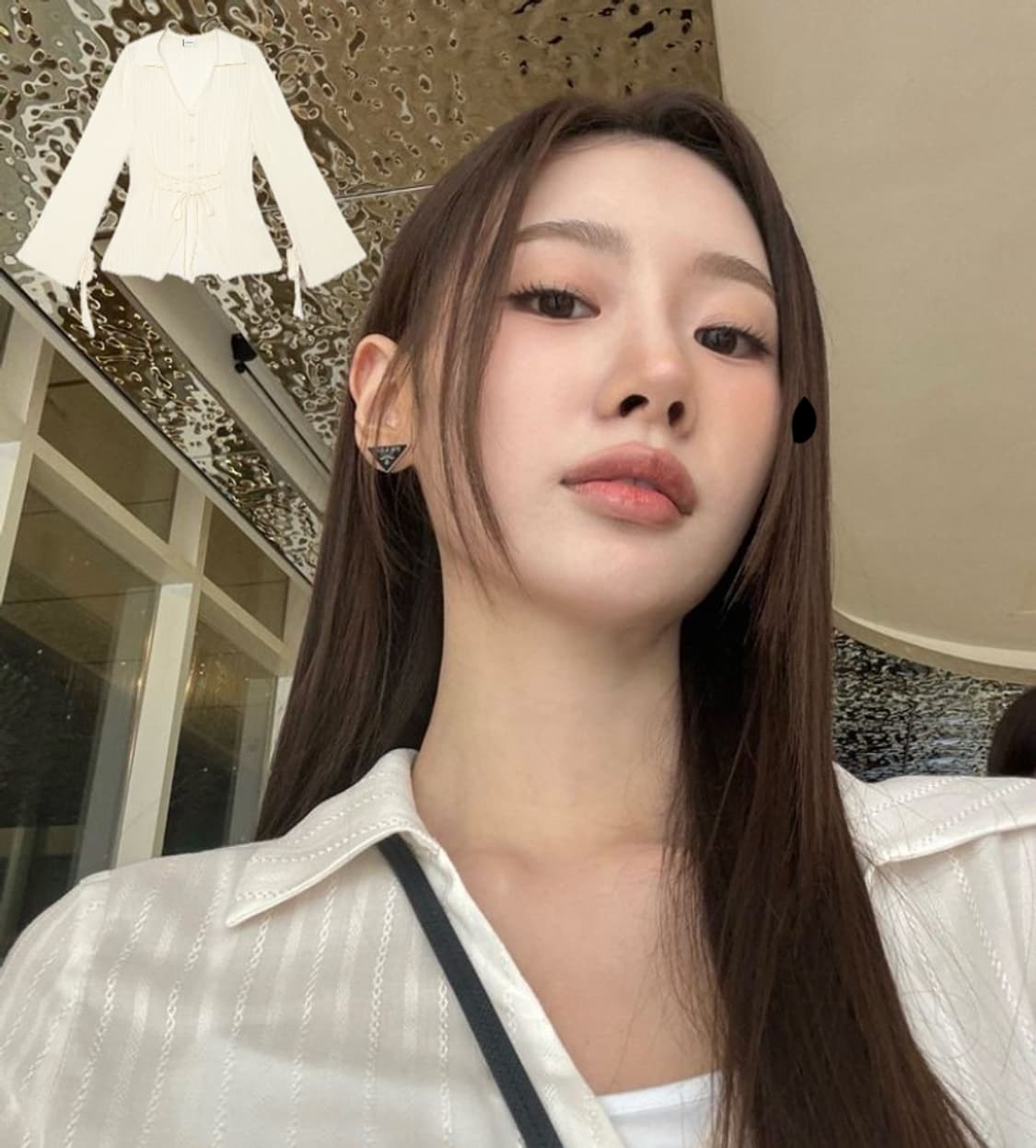 아이토브서울 코르셋 레이스 셔츠 블라우스 (s, 크림) 상품이미지4