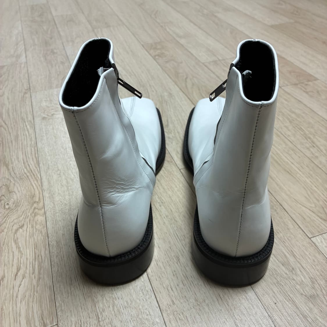 [새상품] 피렌체아뜨리에 중앙절개 와이드 스퀘어토 집업부츠 5705 상품이미지4