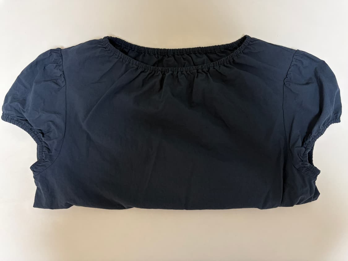 페스토 포켓 셔링 블라우스 다크레이크 네이비 상품이미지4