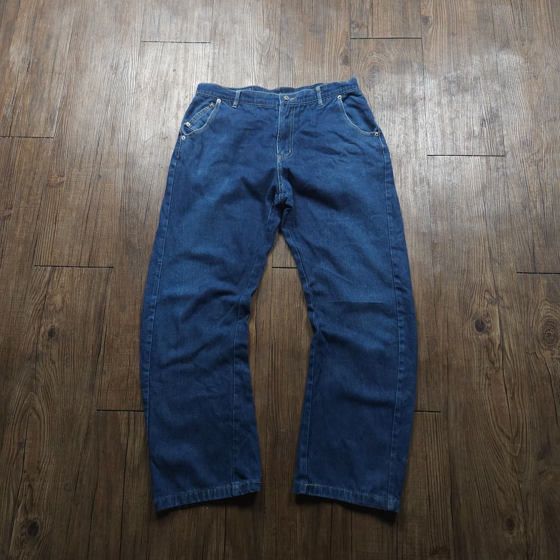 에비수 아카이브 백 자수 시그니처 데님 팬츠 상품이미지2