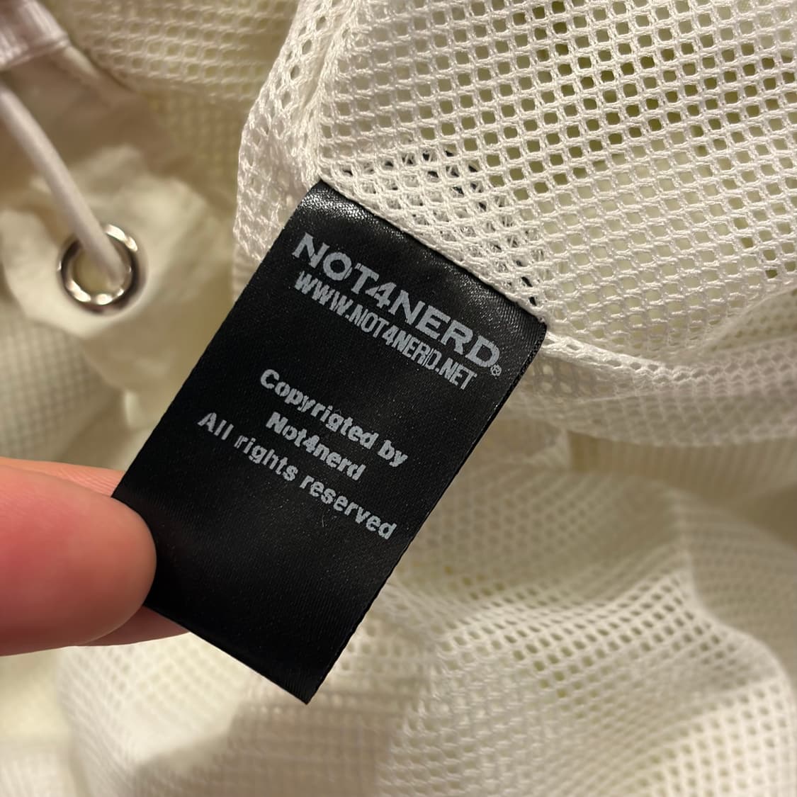 [L] 낫포너드 빅로고 아이보리색 바람막이 점퍼 B478 상품이미지7