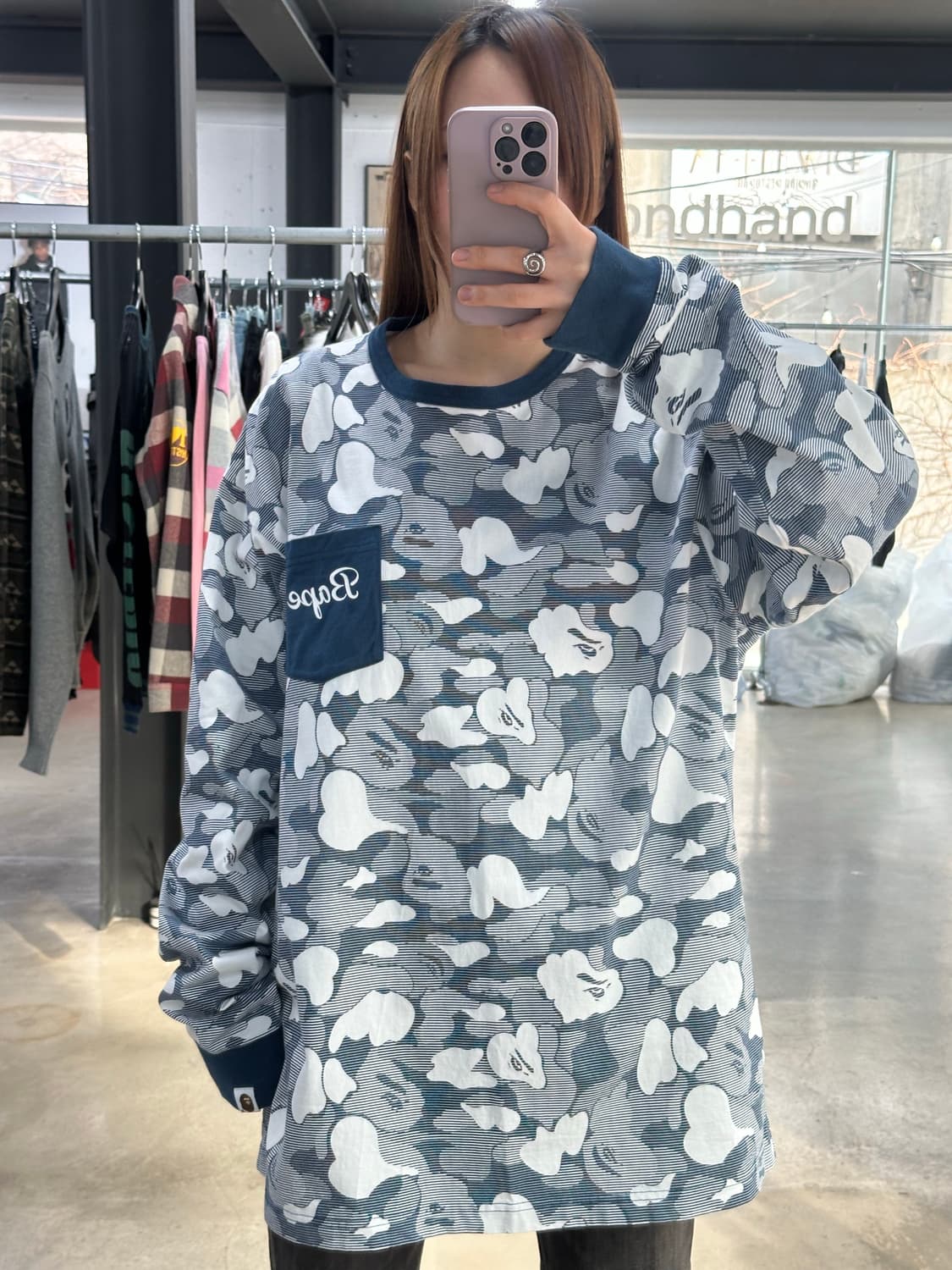 베이프 ABC 카모 포켓 롱슬리브  상품이미지3