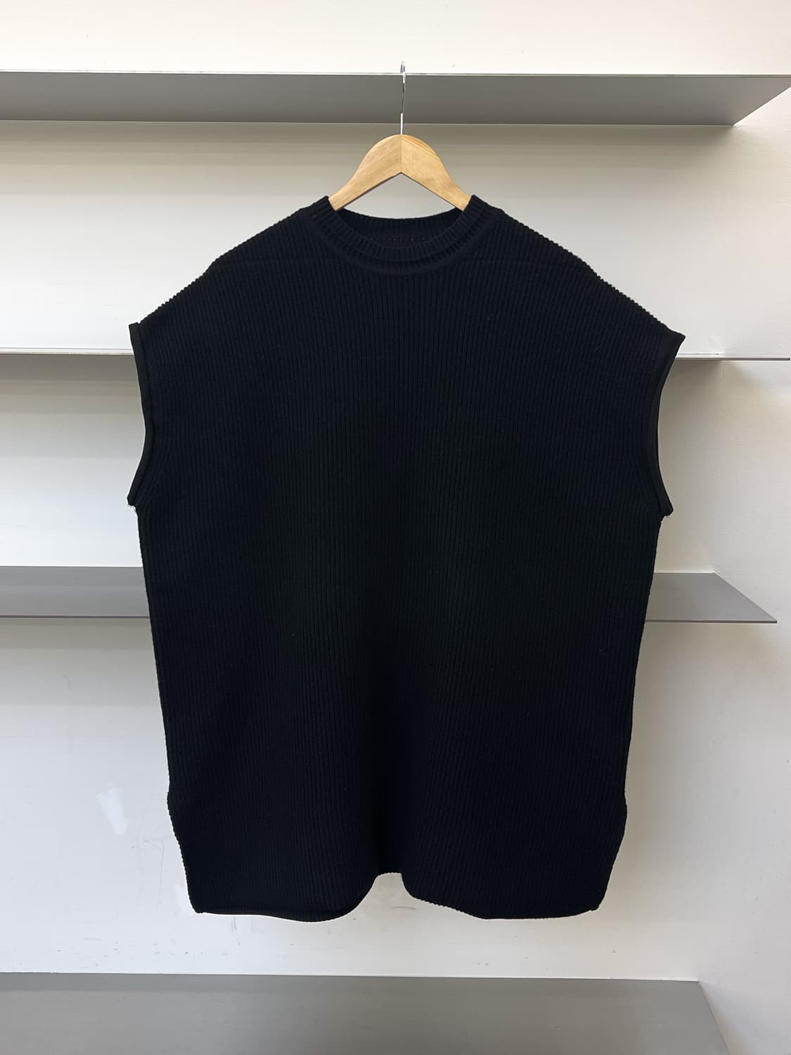 릭오웬스 17SS 캐시미어 리브드 니트 베스트 상품이미지1