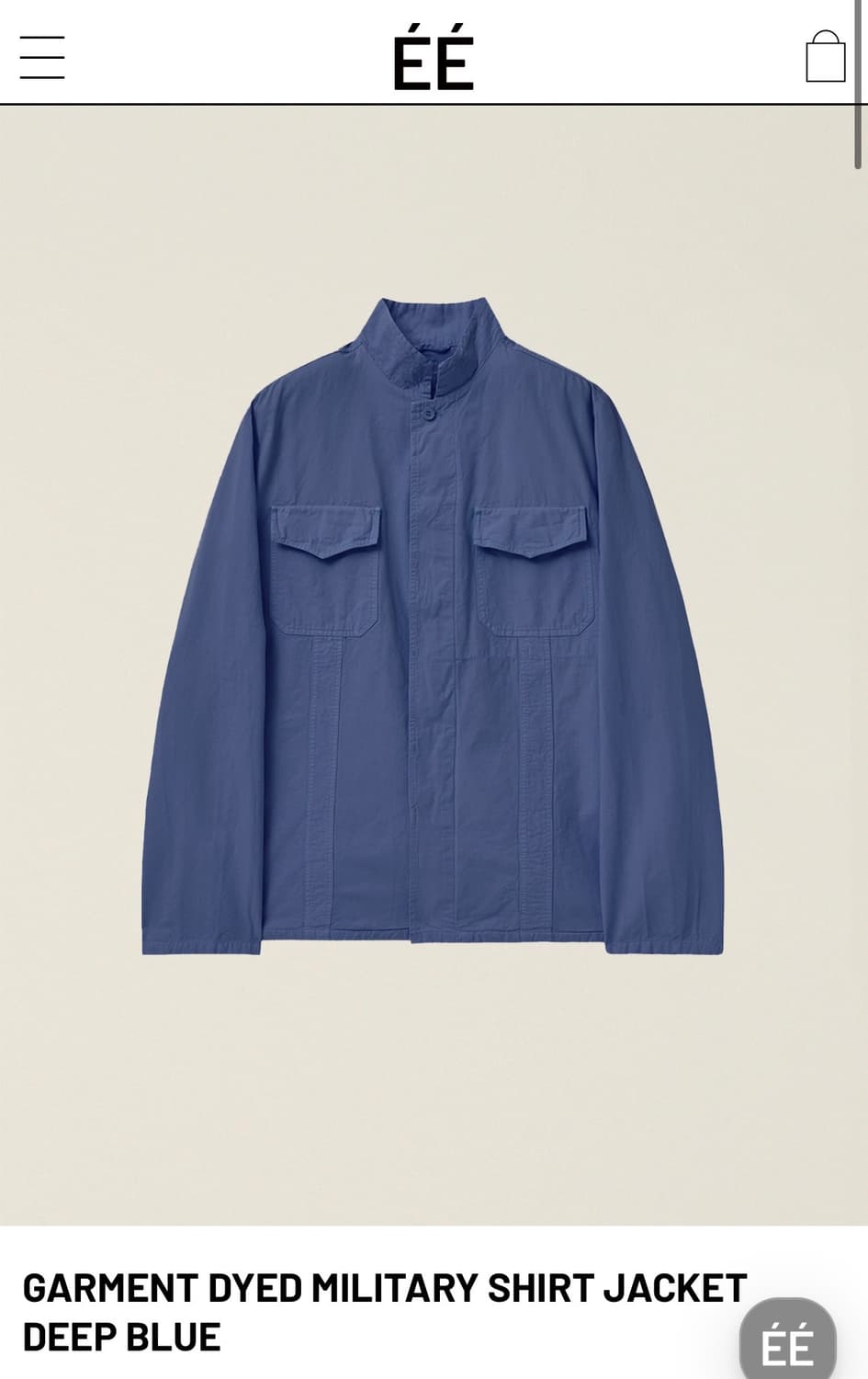 ee 누마레 MILITARY SHIRT JACKE 블루 상품이미지1