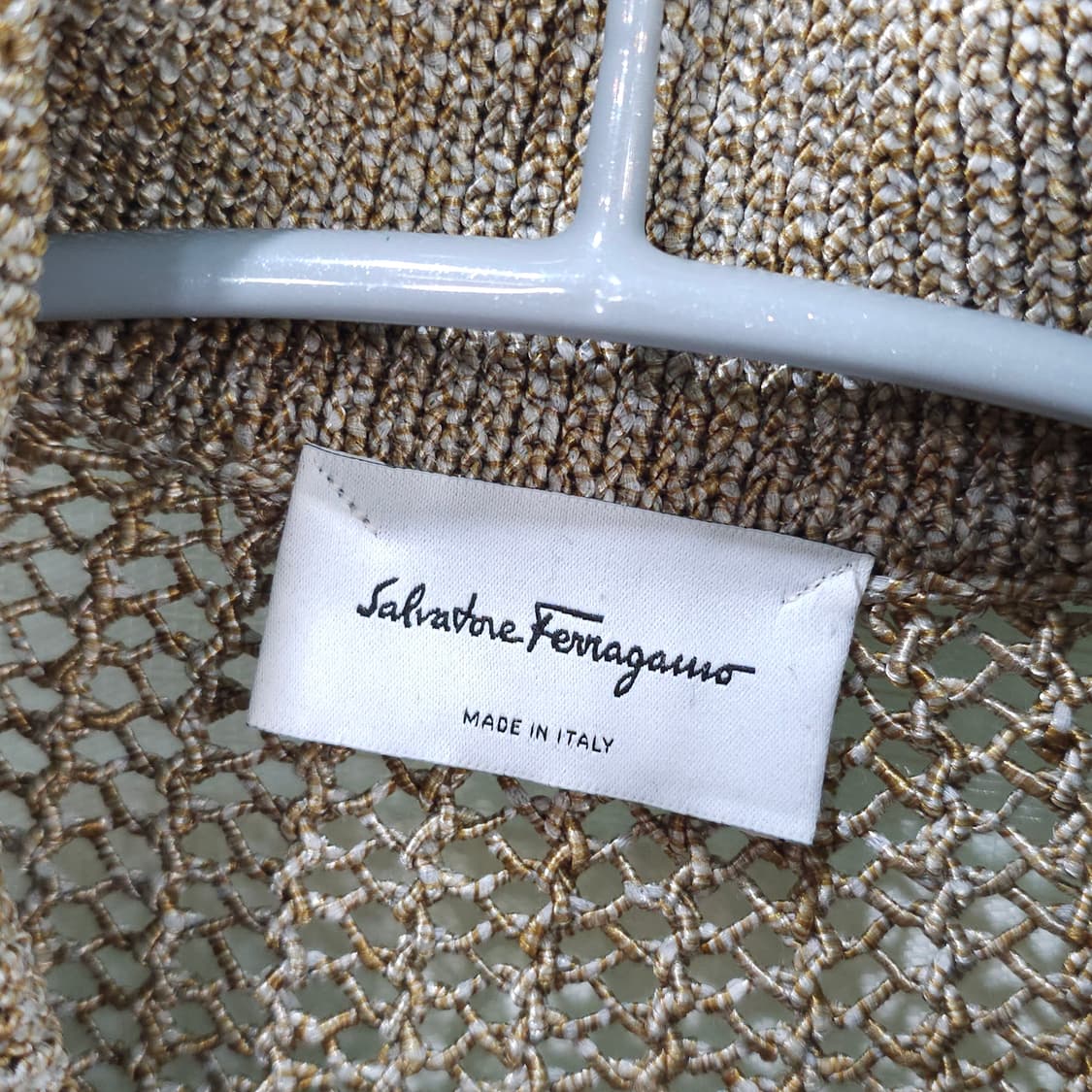 페라가모 펀칭 카라 반팔 니트- 우먼L 상품이미지7