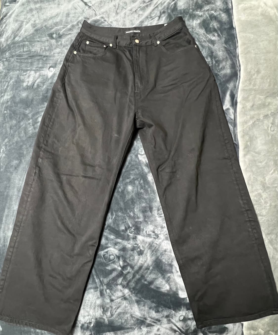 BRANDED 1705 블랙 와이드 진 판매합니다 상품이미지2