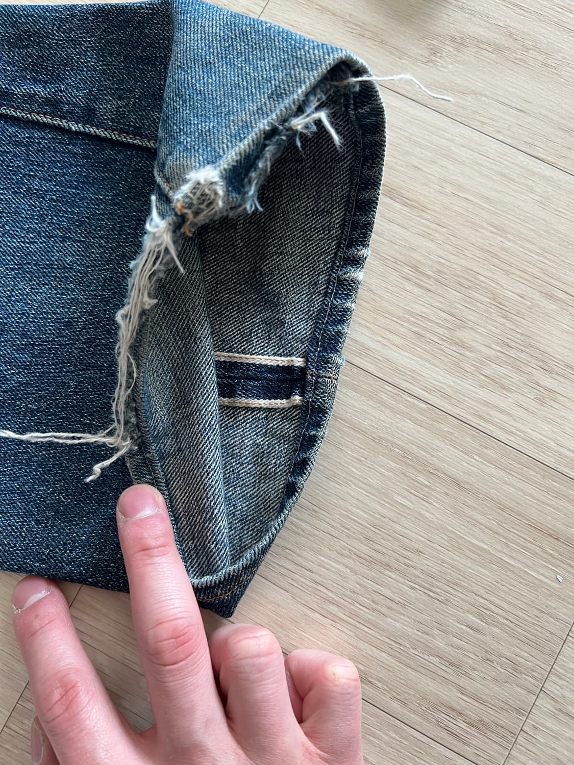 드님 셀비지 빈티지 데미지 데님 팬츠 31 상품이미지10