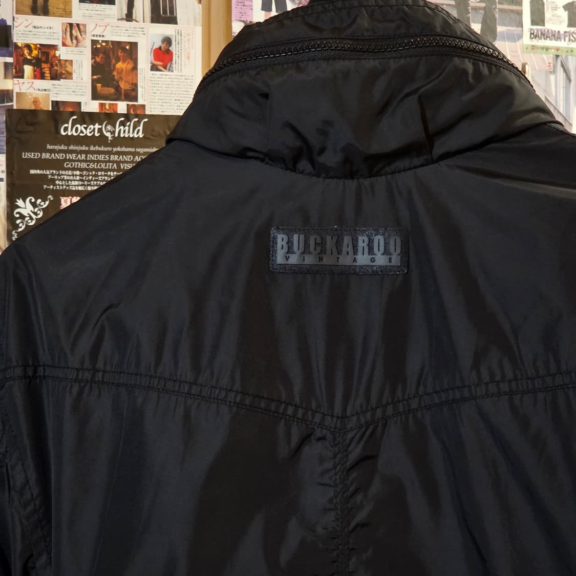 버커루 블랙 바람막이 블루종 자켓 상품이미지6