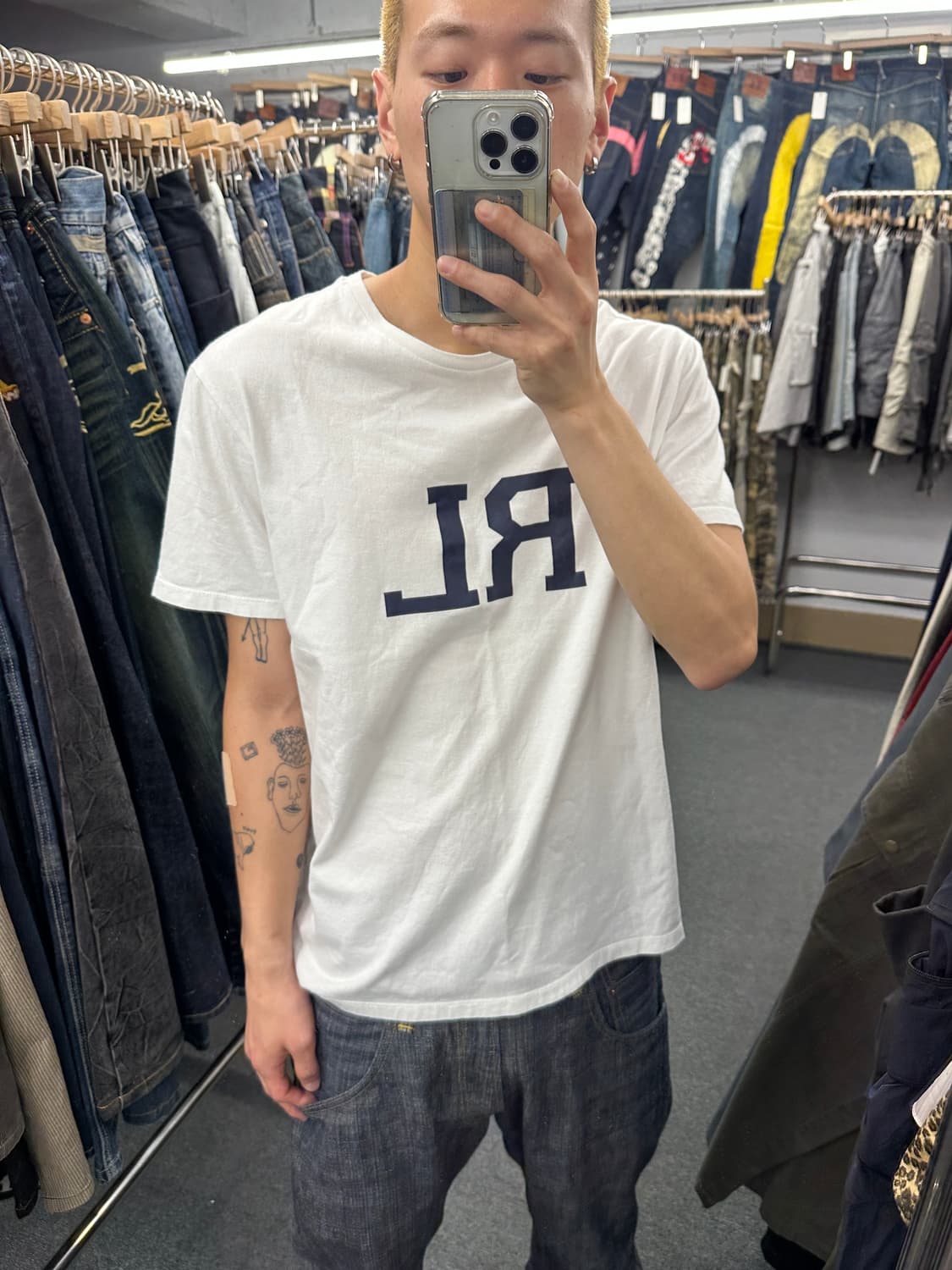 L) 폴로 랄프 로렌 RL 프린팅 반팔티셔츠 상품이미지1