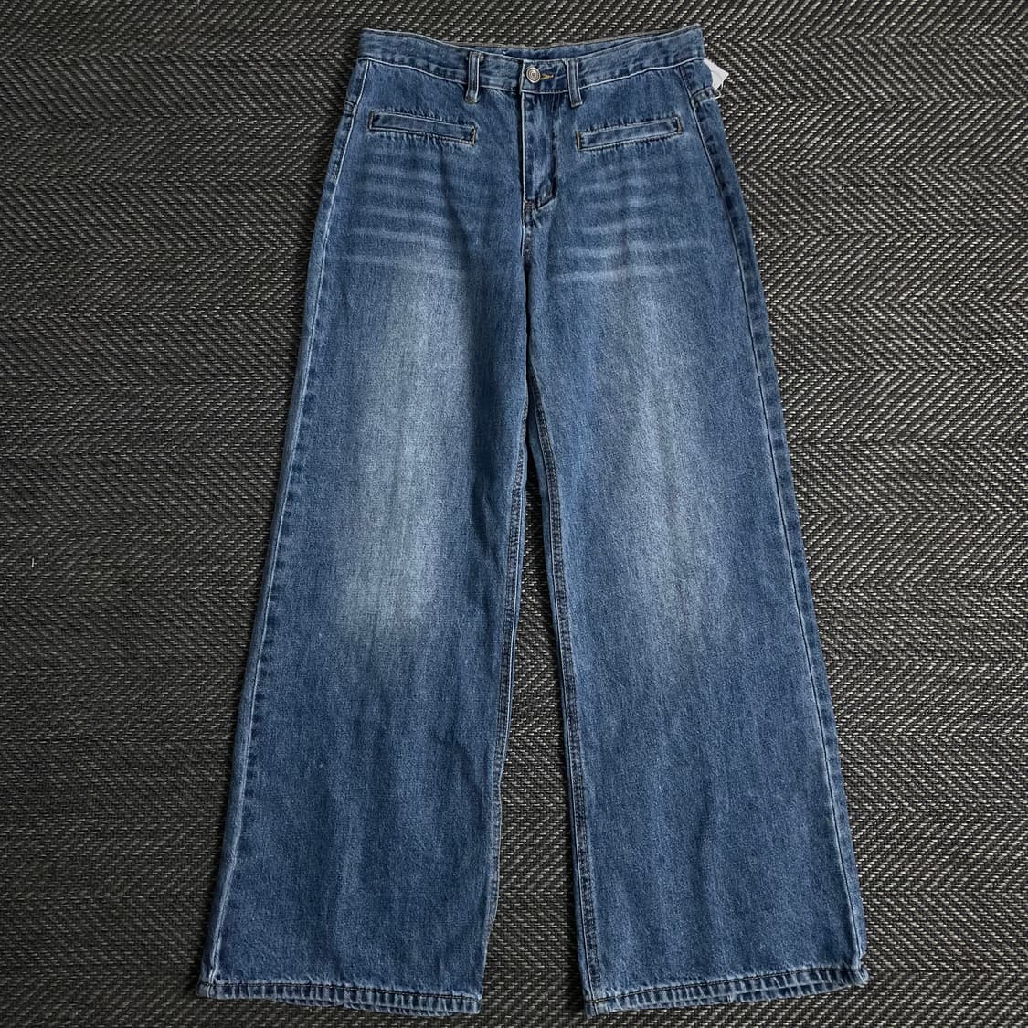 빈티지 절개 디테일 워싱 와이드핏 데님 팬츠y 3395 상품이미지2