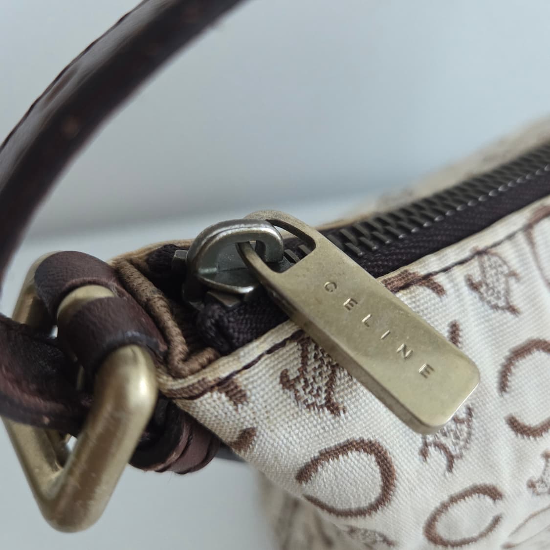 CELINE 셀린느 정품 C마카담 빈티지 캔버스 패브릭 숄더백 토트백 상품이미지8