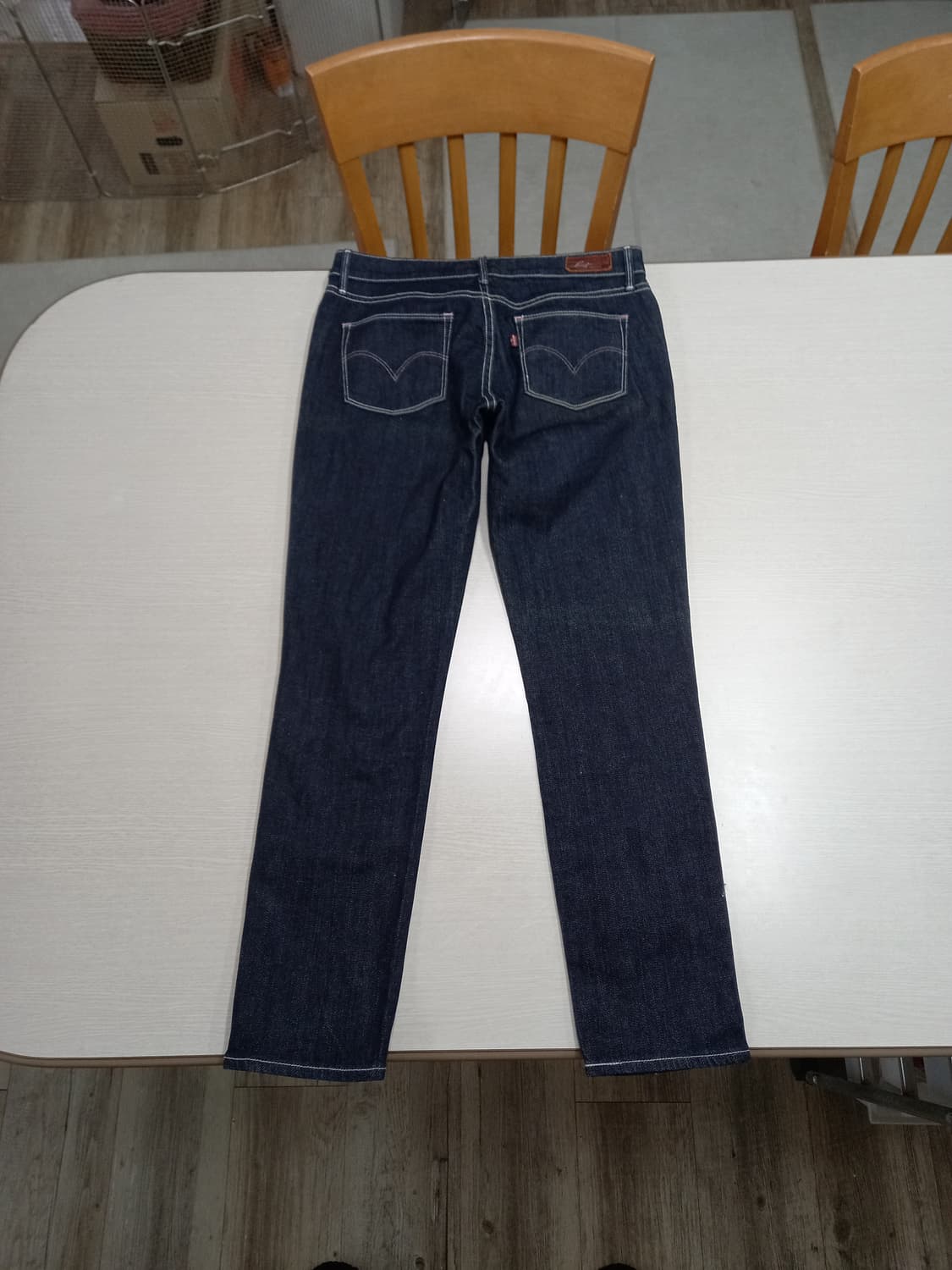 27 리바이스 Ladies 골반 스판 슬림일자 진청 27-607 상품이미지2