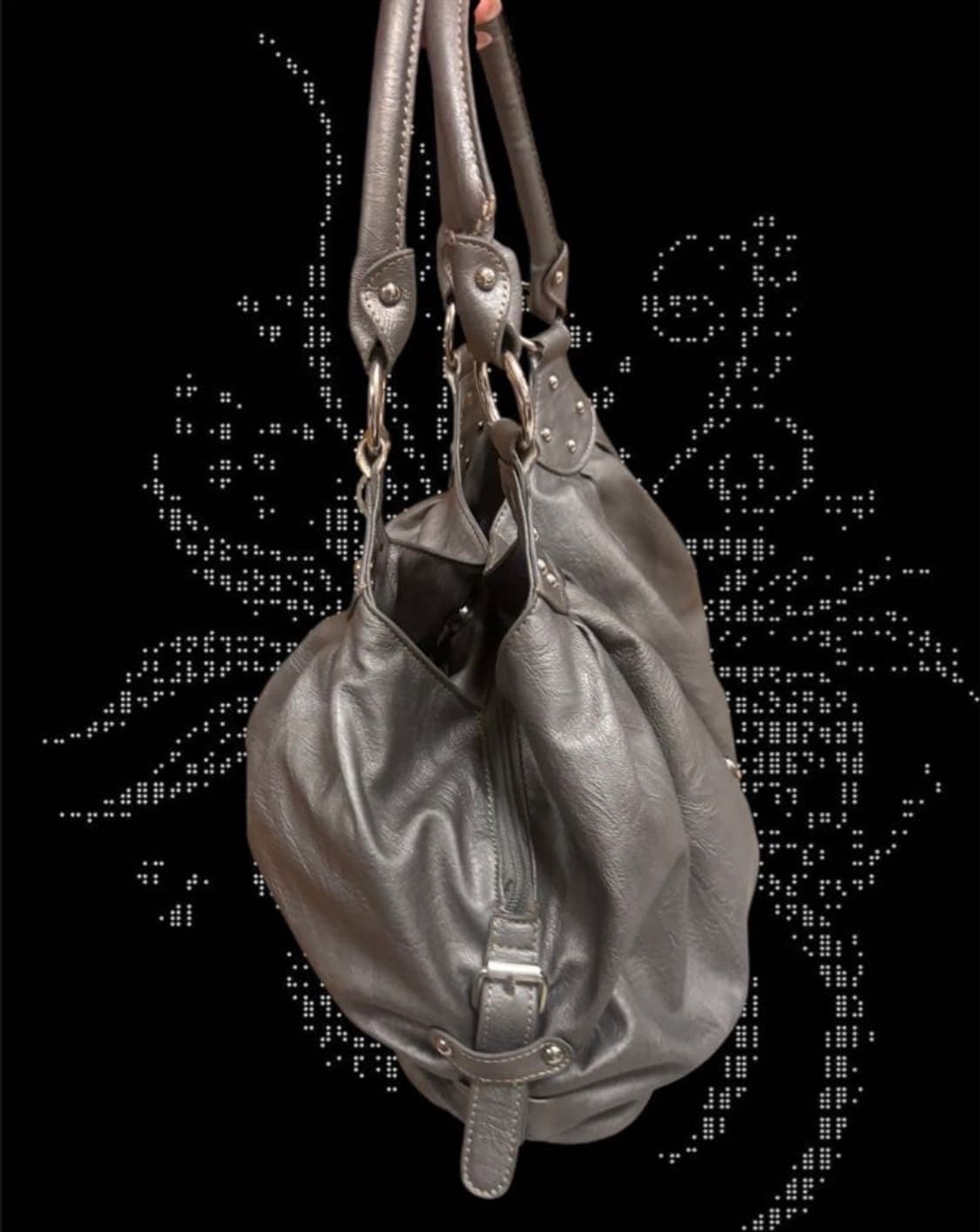 Y2k 실버 숄더백 상품이미지2