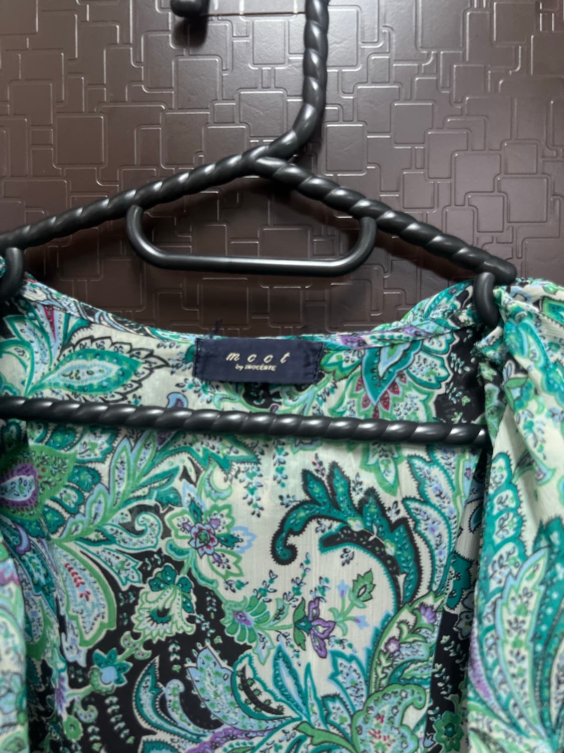 빈티지 민트 페이즐리 나시 가운 free 상품이미지2