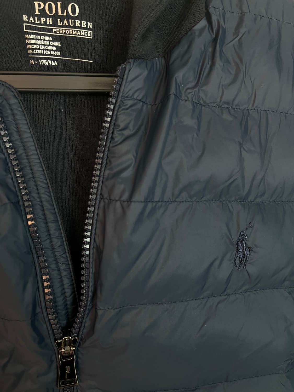 폴로 랄프로렌 후드 경량 패딩 조끼 네이비 [M] 상품이미지5
