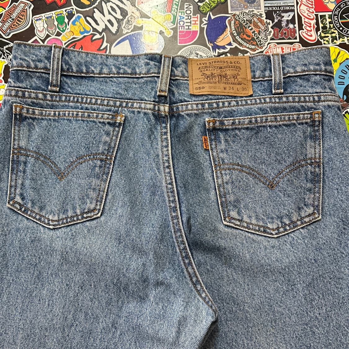 90s 리바이스 550 블루 진 데님 팬츠 34 상품이미지3