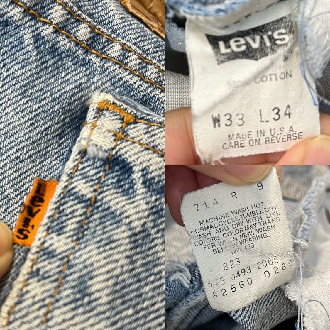 리바이스 90s USA 560 오렌지탭 배기핏 데님팬츠 상품이미지10