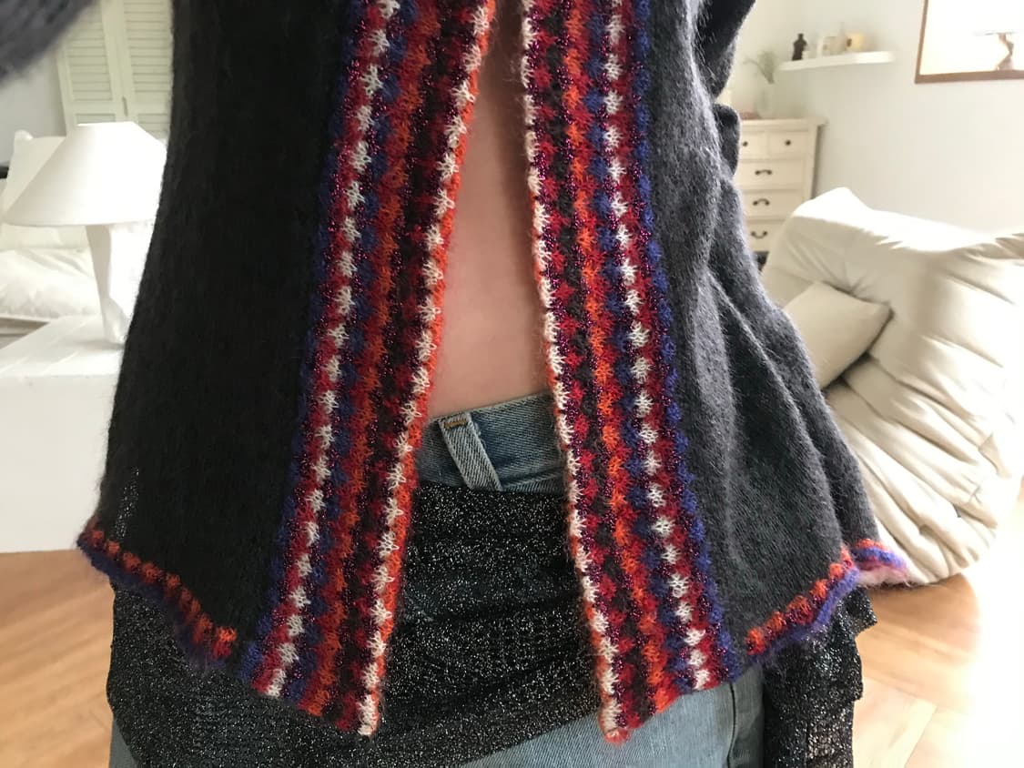 vintage mohair pattern cardigan 상품이미지8