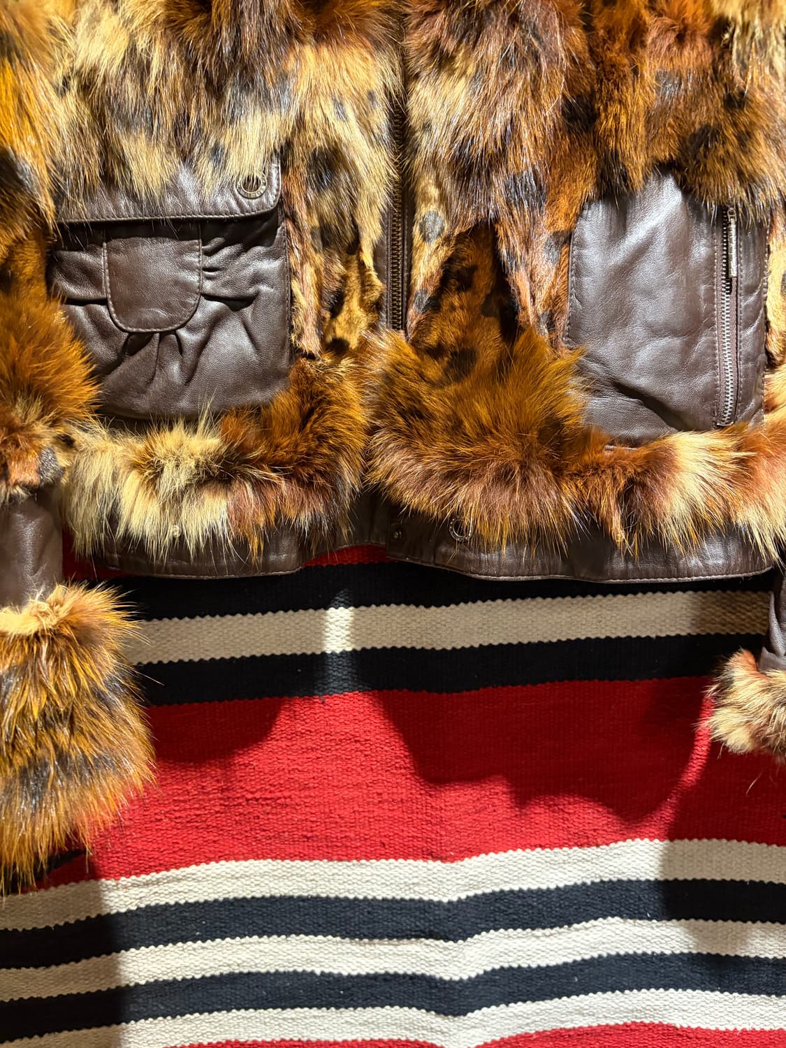 Leopard fur hood jacket / 레오파드 퍼 후드 재킷 상품이미지4