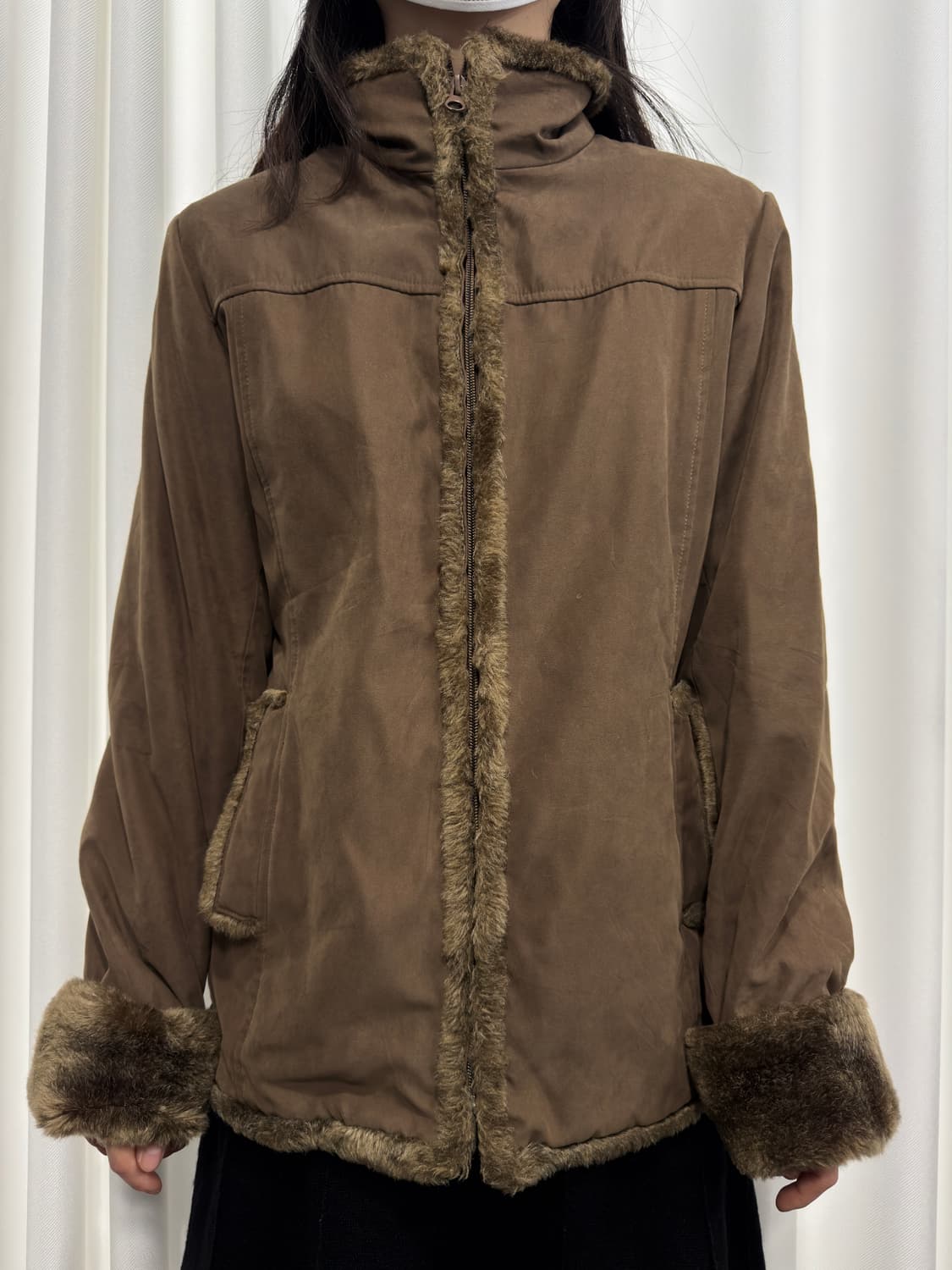brown fur jacket 상품이미지2