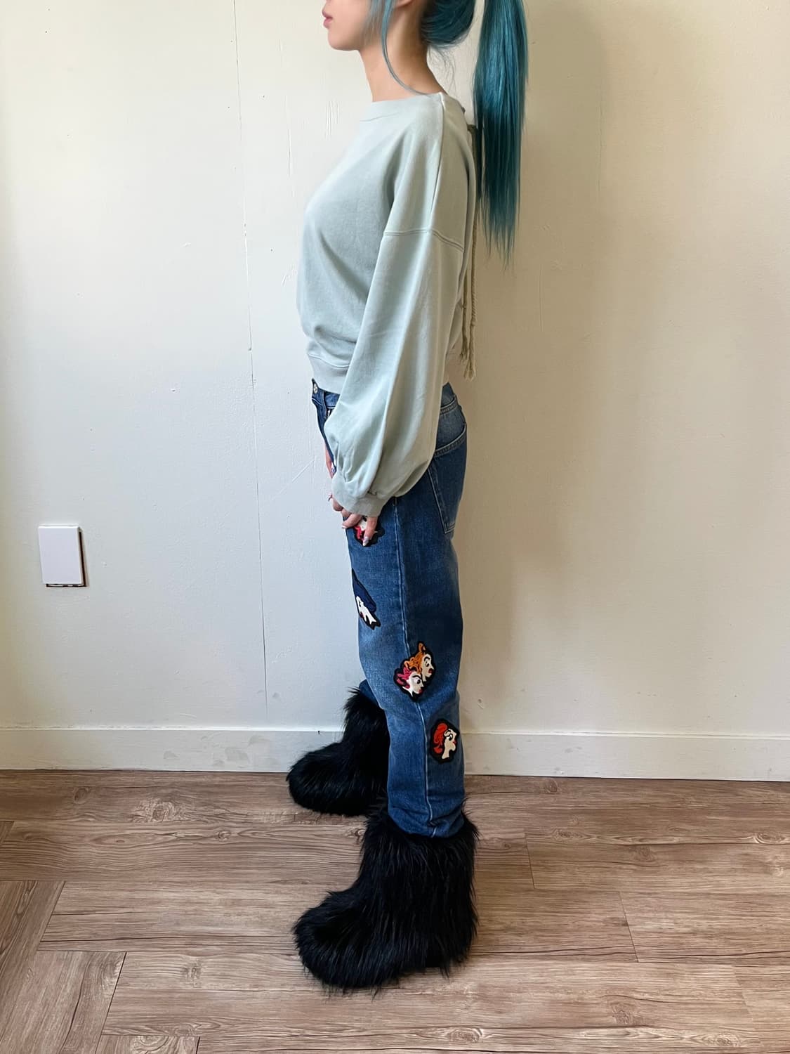 Lily Brown 민트 로브 스웻셔츠 상품이미지8