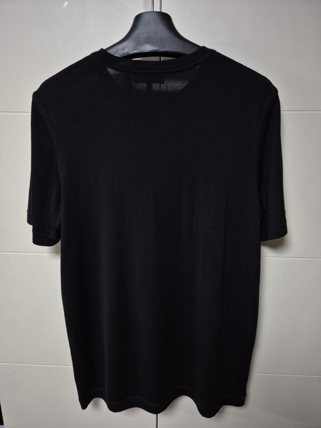 (M) 띠어리 리갈울 블랙 니트 반팔티셔츠 상품이미지2