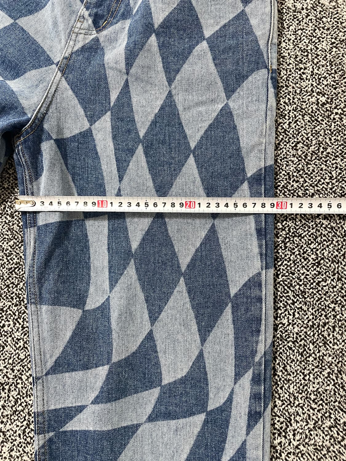 빈티지9. NOMANUAL 노메뉴얼 DT체커보드 데님 팬츠 청바지 상품이미지5