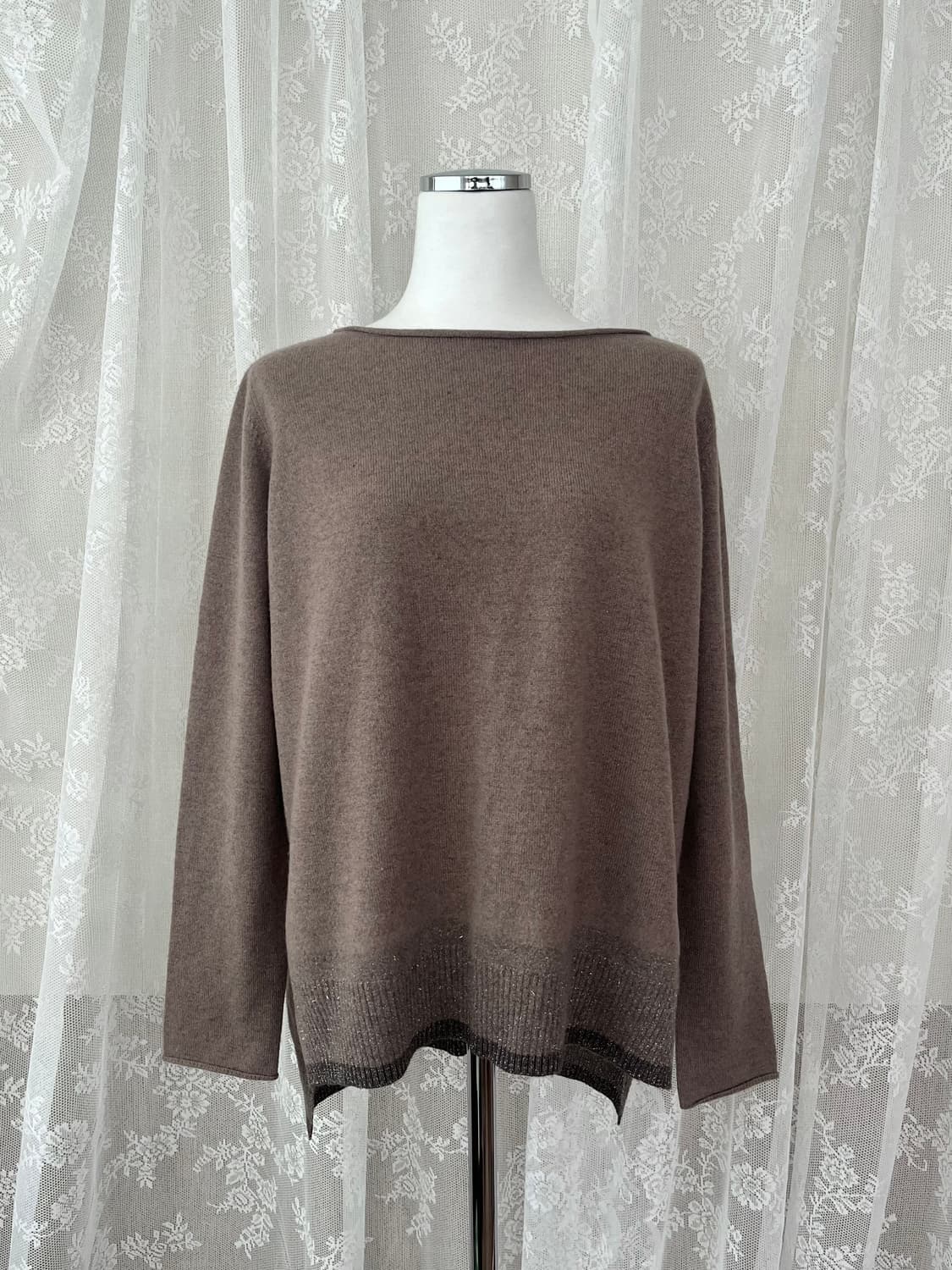 S) 파비아나 필리피 캐시미어 블렌드 니트 브라운 상품이미지1