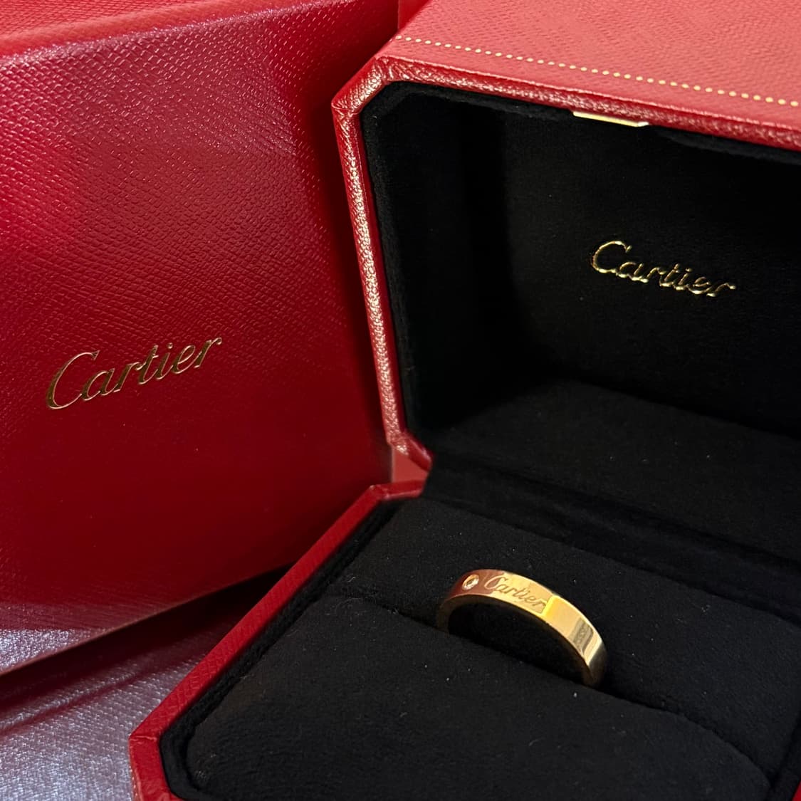 (55)까르띠에 c드 1P 4mm 다이아 웨딩링 상품이미지1