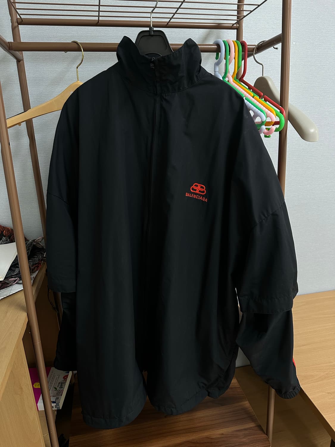 [48]발렌시아가 남성 아이콘 레이어드 트랙 윈드브레이커 집업 자켓 상품이미지1