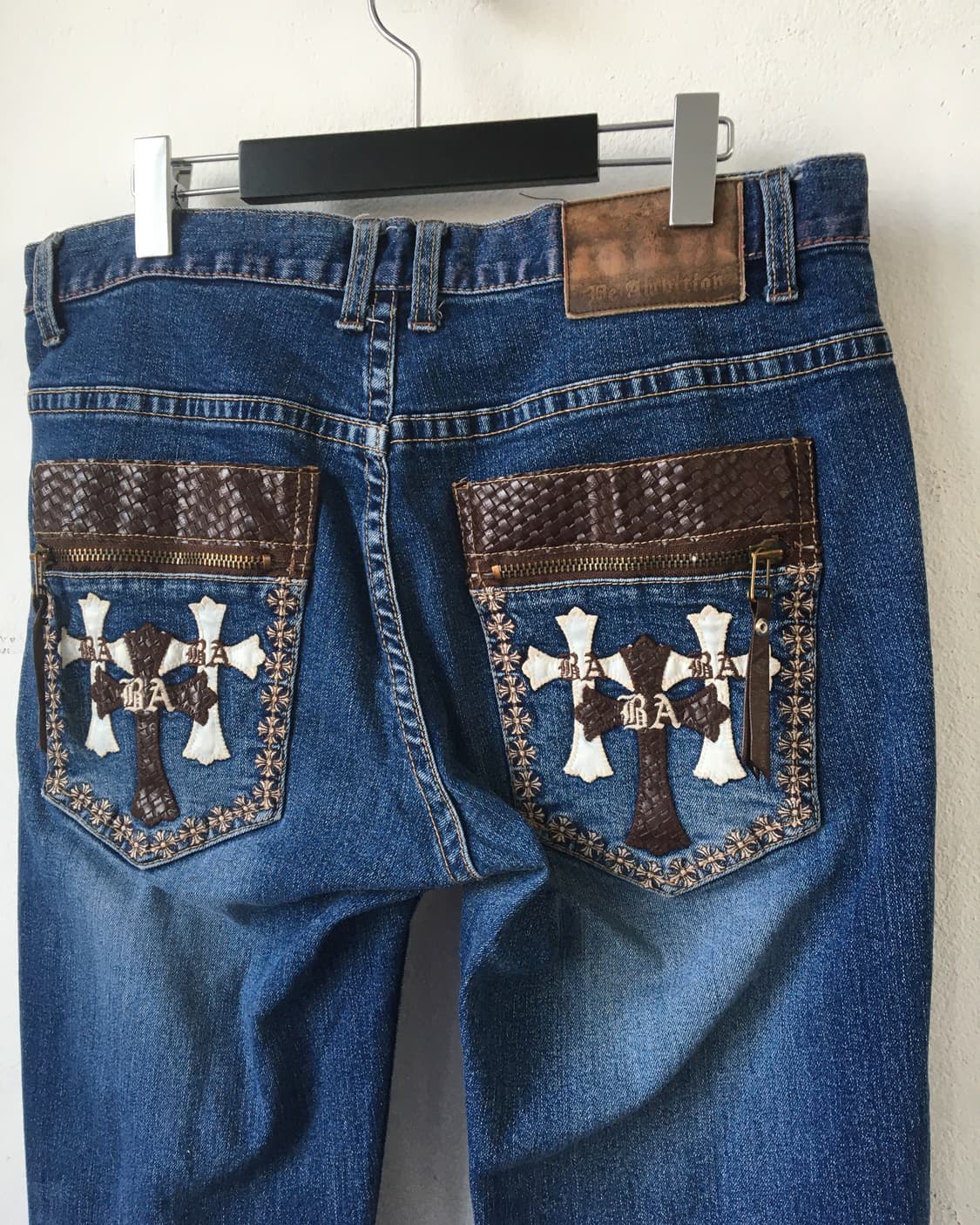 Back pocket cross point denim pants 상품이미지5