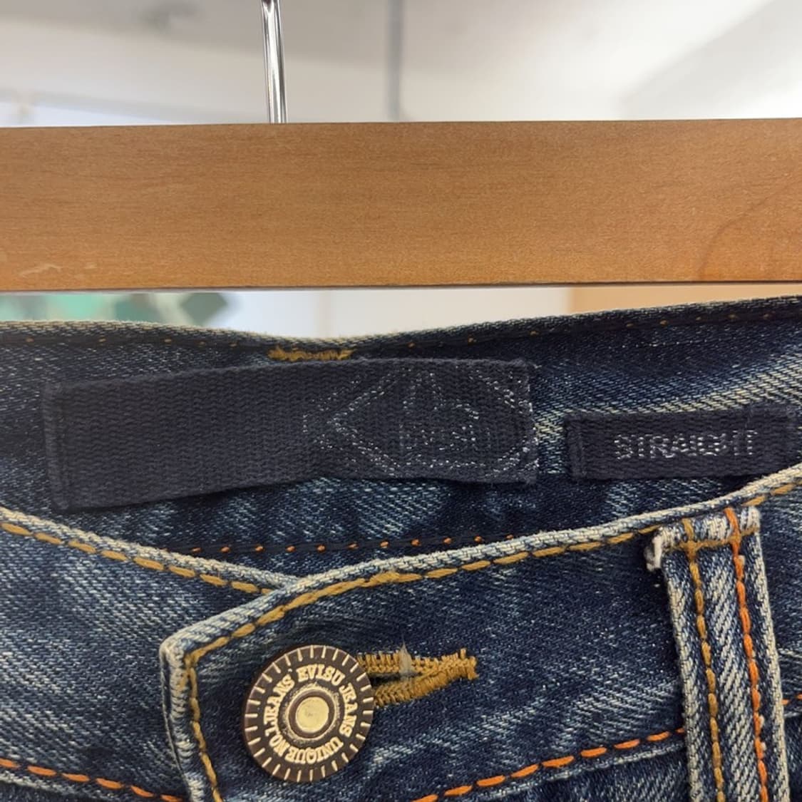 에비수  올드스쿨 키치 독수리자수 데님 청바지 30인치 C08875 상품이미지5