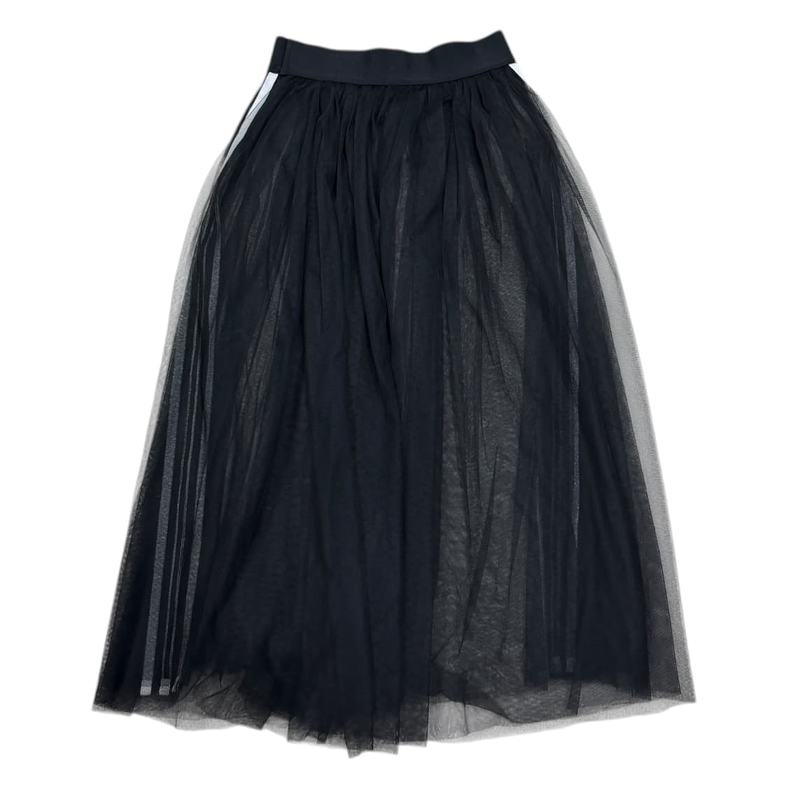 아디다스 우먼 레이스 망사 롱 스커트 치마 블랙 XS 상품이미지2