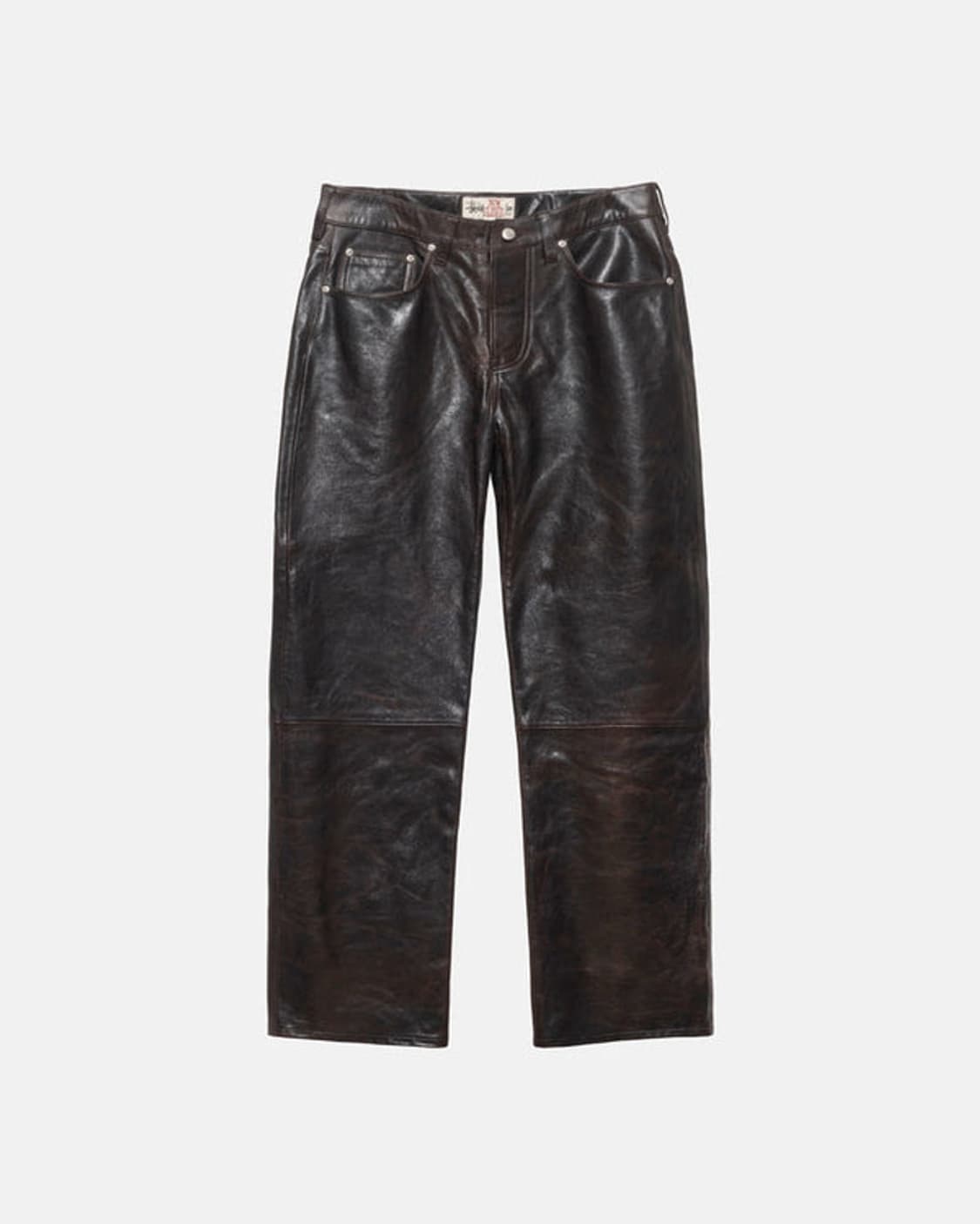 스투시 뉴클래식 브라운 레더 팬츠 28(실사이즈30) 상품이미지1